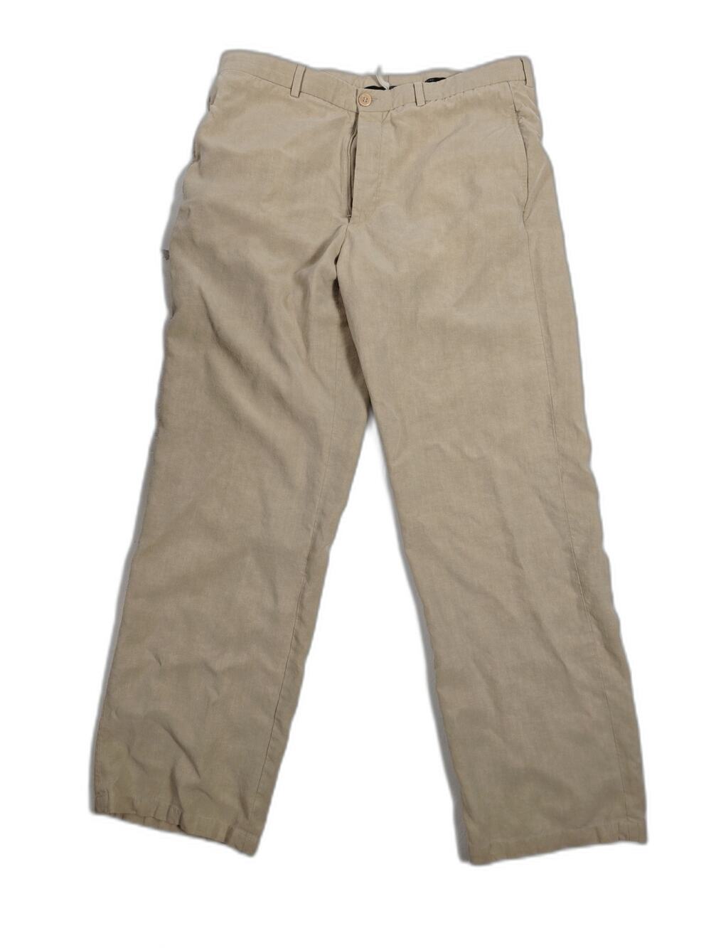 Mens Armani Collezioni Linen Blend Pants Beige 38